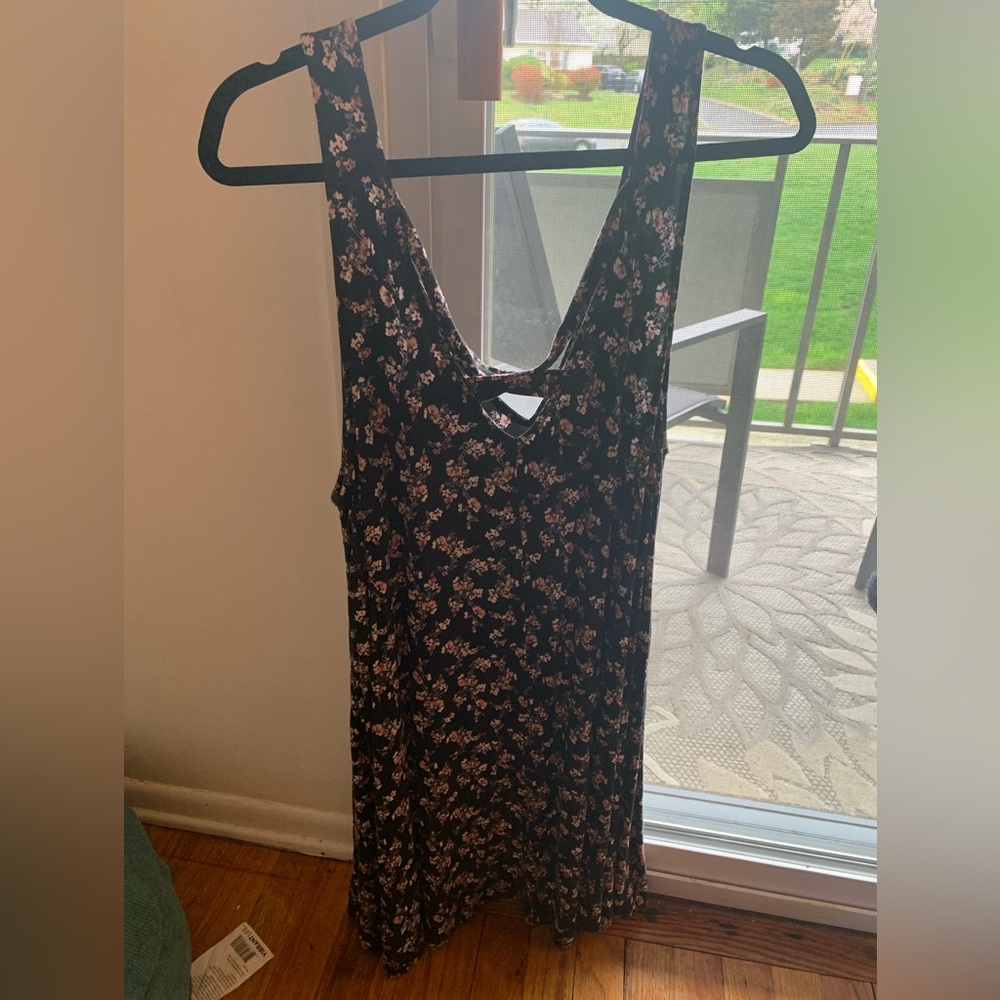 Flower pattern tank top dress